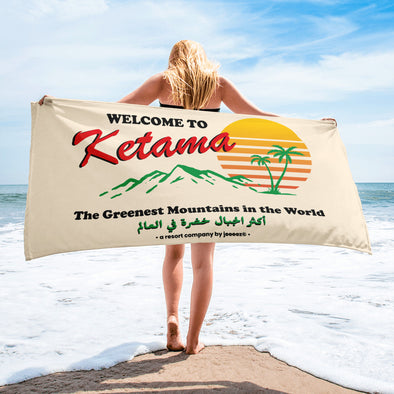 BEACH TOWEL WELCOME TO KETAMA BY JEEEEZ