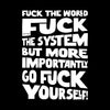 T-SHIRT FUCK THE WORLD BLK