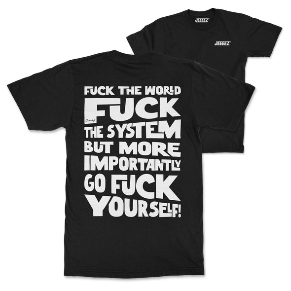 T-SHIRT FUCK THE WORLD BLK