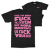 T-SHIRT FUCK THE WORLD PINK