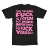 T-SHIRT FUCK THE WORLD PINK