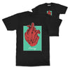 T-SHIRT GREEN BOX BLACK FROM THE BOTTOM OF MY HEART