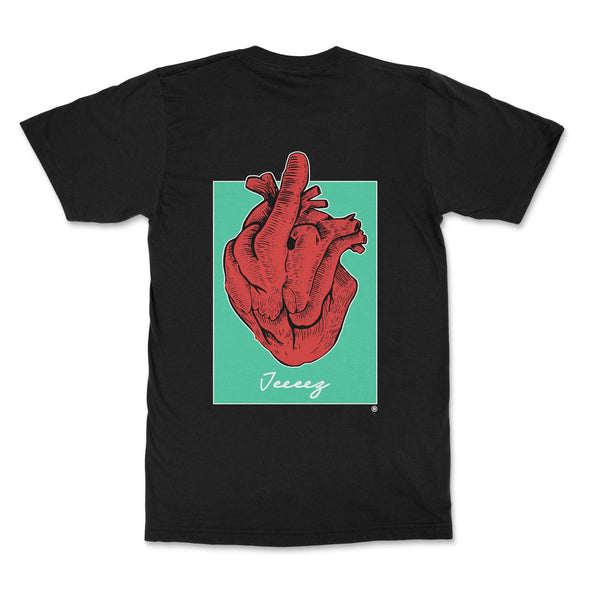 T-SHIRT GREEN BOX BLACK FROM THE BOTTOM OF MY HEART