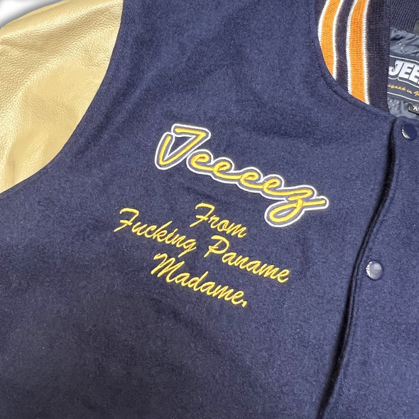 VARSITY JACKET JEEEEZ BLUE - FROM FUCKING PANAME MADAME