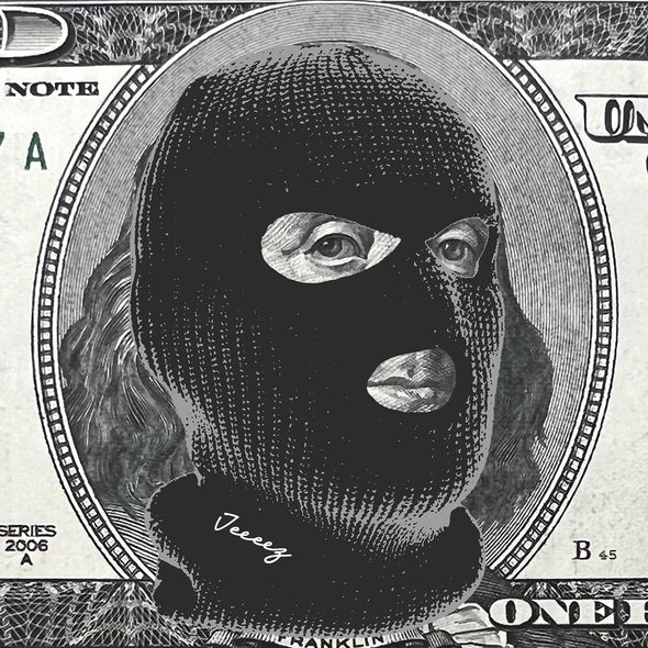 T-SHIRT 100 DOLLAR BENJAMIN FRANKLIN TRUE THUG