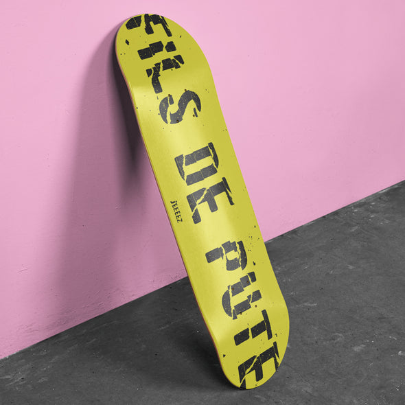 SKATE DECK YELLOW FILS DE...