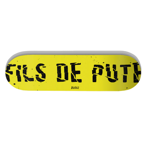 SKATE DECK YELLOW FILS DE...