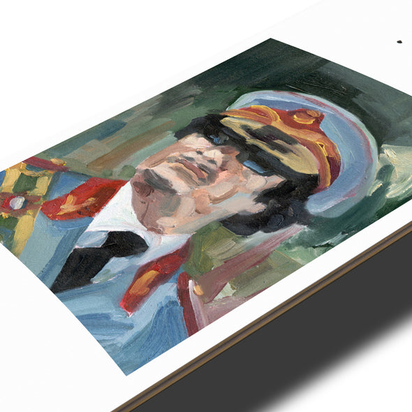 SKATE MOUAMMAR KADHAFI OIL PAINTING STYLE