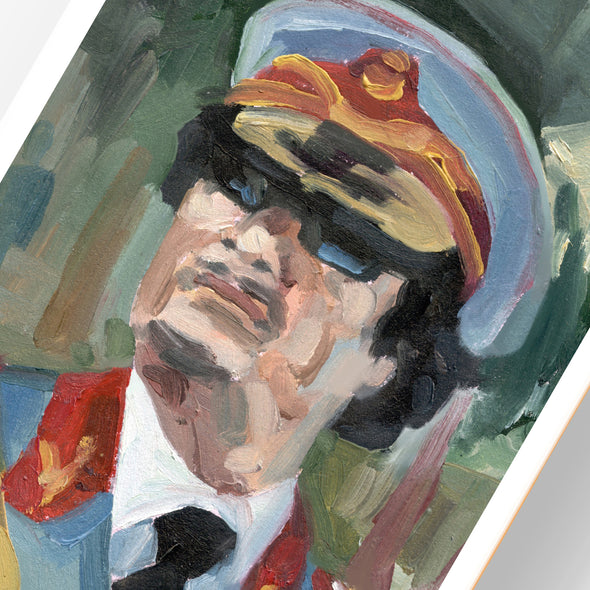 SKATE MOUAMMAR KADHAFI OIL PAINTING STYLE