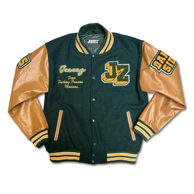 VARSITY JACKET JEEEEZ GREEN - FROM FUCKING PANAME MADAME