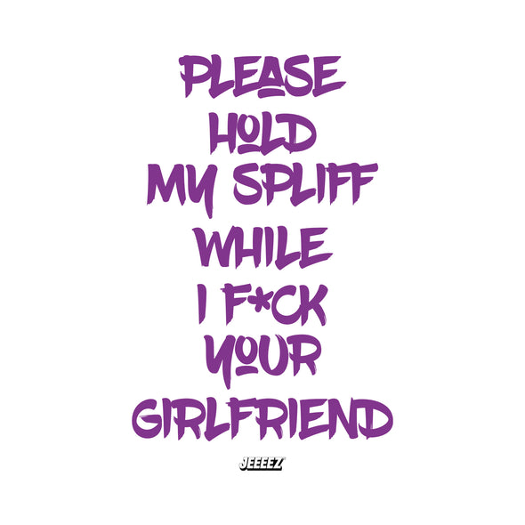 HOODIE PLEASE HOLD MY SPLIFF PURPLE