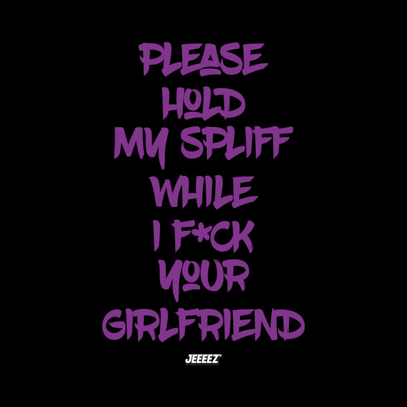 HOODIE PLEASE HOLD MY SPLIFF PURPLE