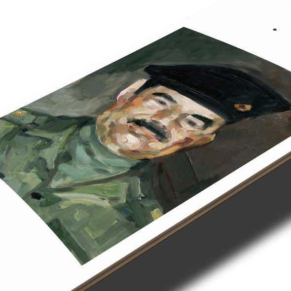 SKATE DECK SADDAM HUSSEIN OIL PAINTING STYLE