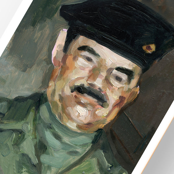 SKATE DECK SADDAM HUSSEIN OIL PAINTING STYLE