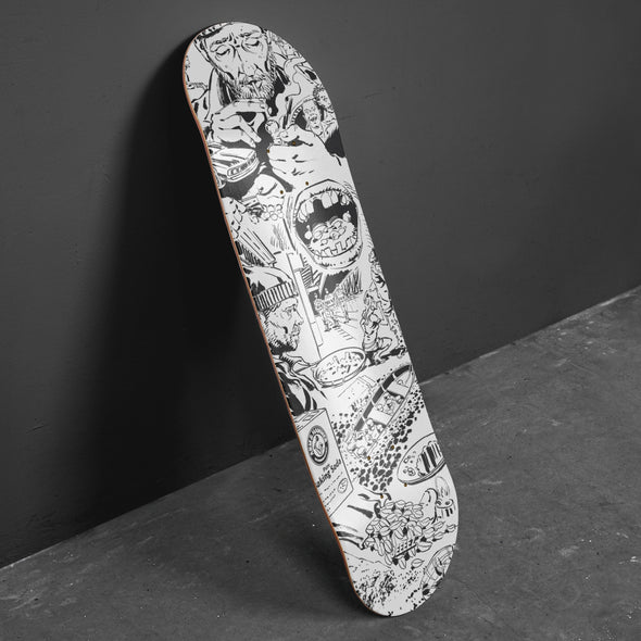 SKATE DECK CRACK JOURNEY TO HELL - WHITE