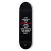 SKATE DECK BLACK THE GREATEST TRICK THE SHEITAN...