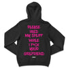 HOODIE PLEASE HOLD MY SPLIFF PINK