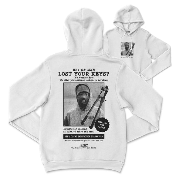 HOODIE LOCKSMITH SERVICES WHITE