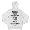 HOODIE HOLD MY SPLIFF WHITE