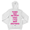HOODIE PLEASE HOLD MY SPLIFF PINK