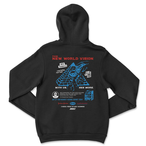 HOODIE THE NEW WORLD VISION BLK