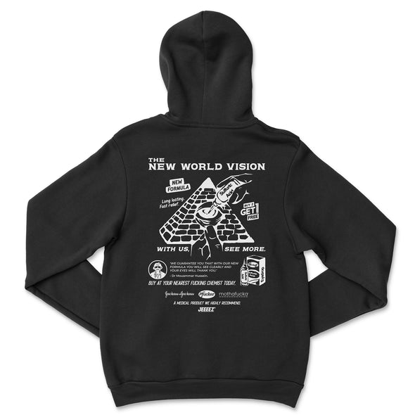HOODIE THE NEW WORLD VISION B&W