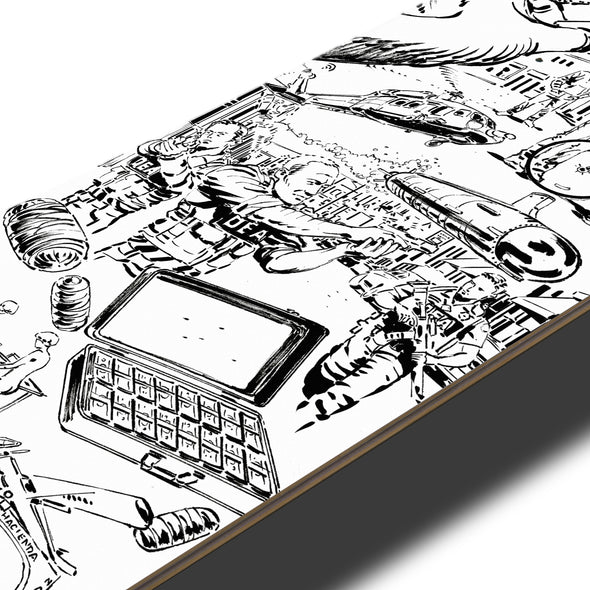 SKATE DECK COCAINE JOURNEY - WHITE