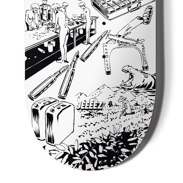 SKATE DECK COCAINE JOURNEY - WHITE
