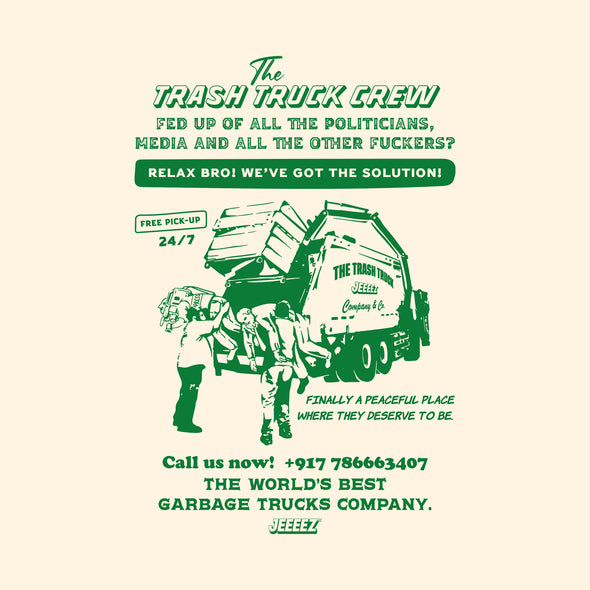 T-SHIRT TRASH TRUCK CREW JEEEEZ