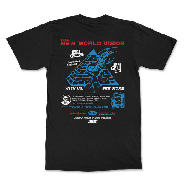 T-SHIRT BLK THE NEW WORLD VISION JEEEEZ