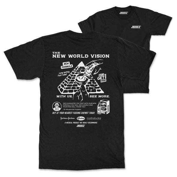 T-SHIRT BLK THE NEW WORLD VISION
