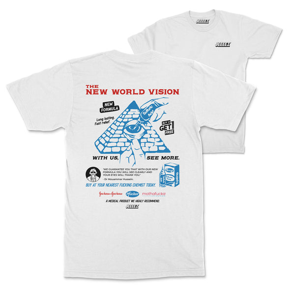 T-SHIRT THE NEW WORLD VISION JEEEEZ