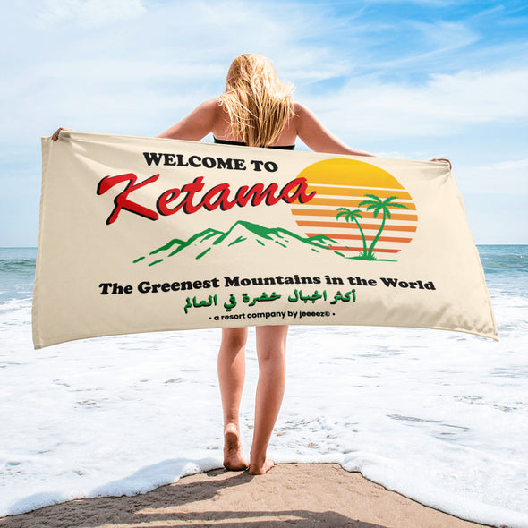 BEACH TOWEL WELCOME TO KETAMA BY JEEEEZ