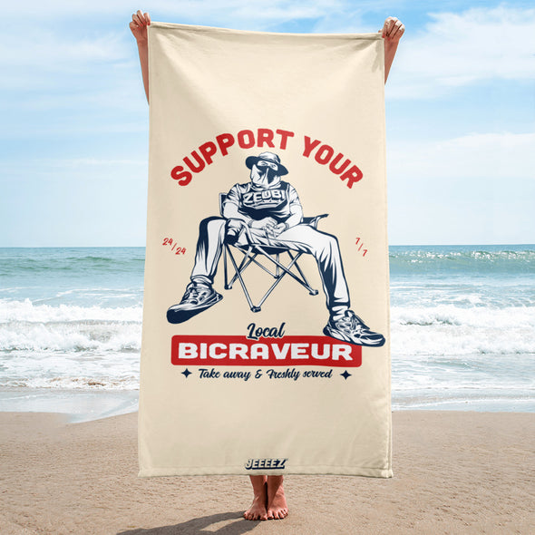 BEACH TOWEL SUPPORT YOUR LOCAL BICRAVEUR