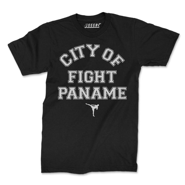 T-SHIRT NOIR CITY OF FIGHT PANAME