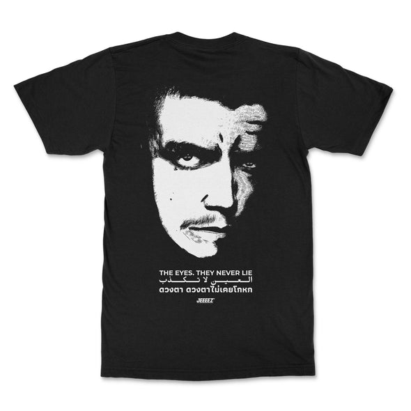 T-SHIRT THE EYES THEY NEVER LIE - FUCK OFF IN ARABIC