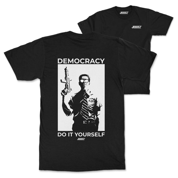 T-SHIRT BLACK DEMOCRACY DO IT YOURSELF
