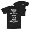 T-SHIRT PLEASE HOLD MY SPLIFF B&W