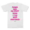 T-SHIRT PLEASE HOLD MY SPLIFF PINK