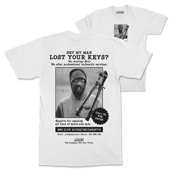 T-SHIRT LOCKSMITH SERVICES WHITE