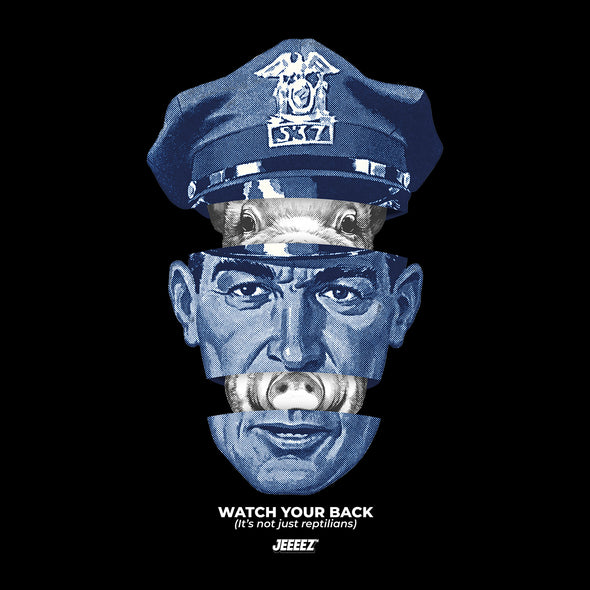 T-SHIRT BLACK WATCH YOUR BACK