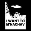 T-SHIRT NOIR I WANT TO M'NACHAV