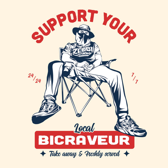 T-SHIRT SUPPORT YOUR LOCAL BICRAVEUR by JEEEEZ